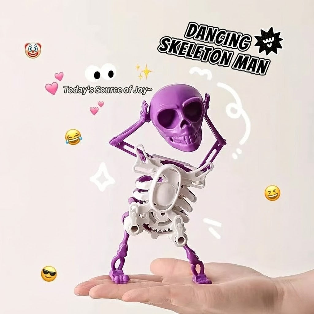 3D Dancing Skeleton Figure Tiktok – Glow-in-the-Dark DIY Gear Assembly Toy