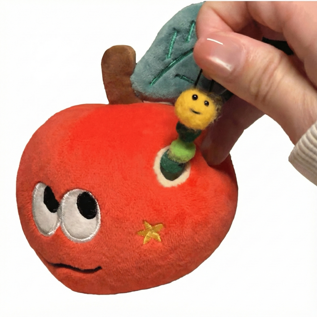 The "Surprise Inside" Apple: Interactive Reveal Plush Toy