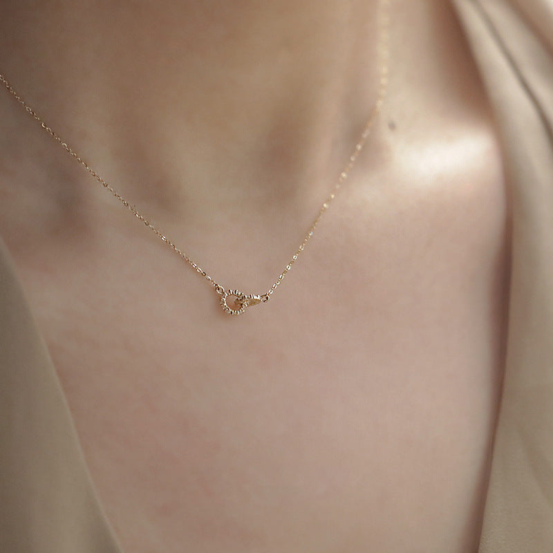 925 Sterling Silver Interlocking Pavé Circles Necklace