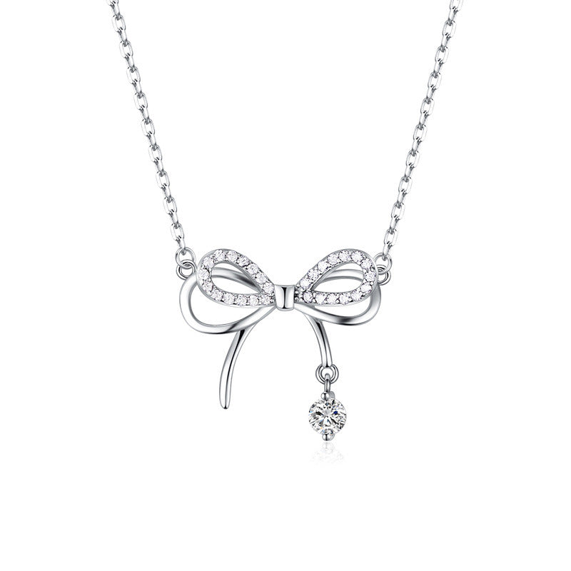 Soft Knot 999 Pure Silver Bow Necklace