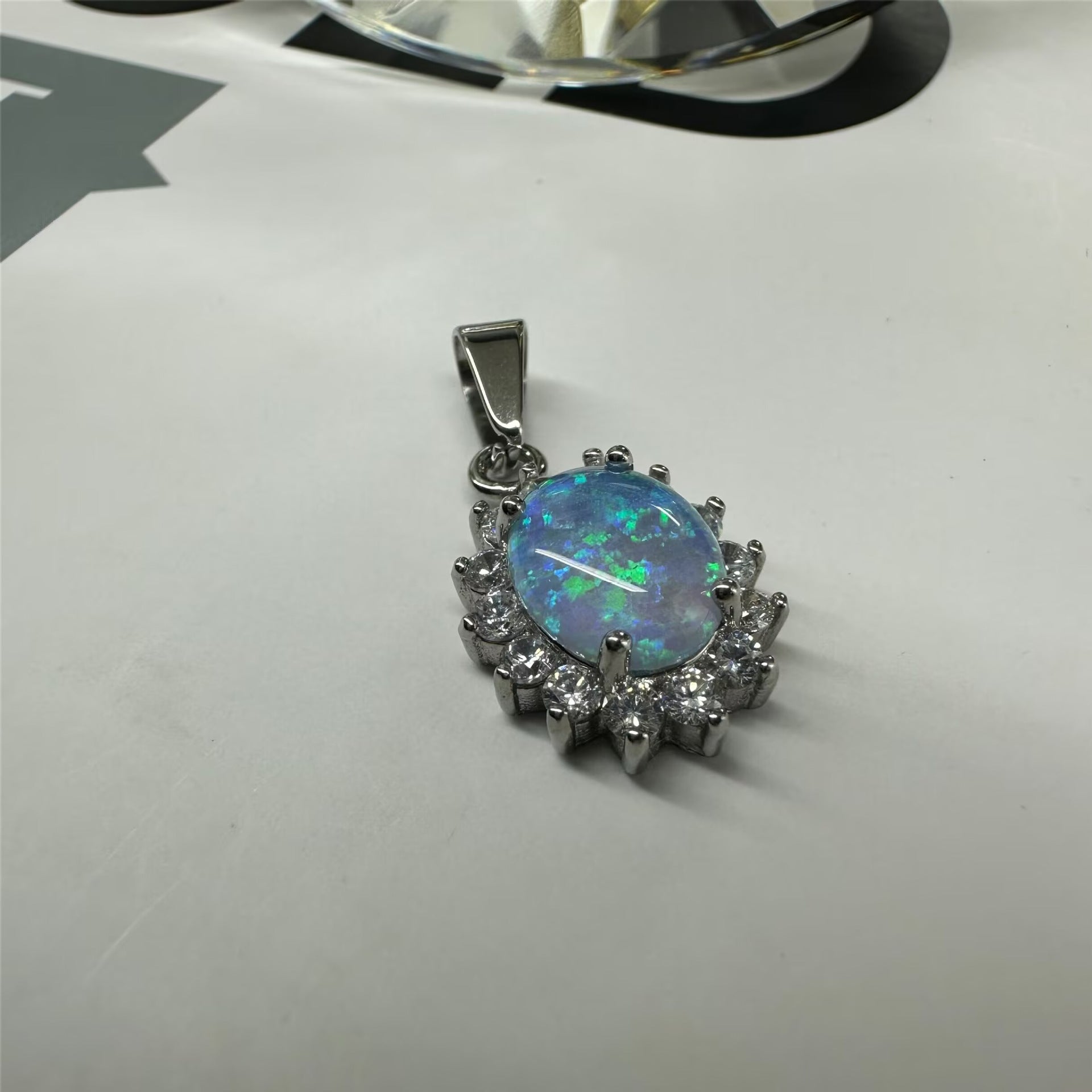 Opal Pendant Born of Butterfly Wings