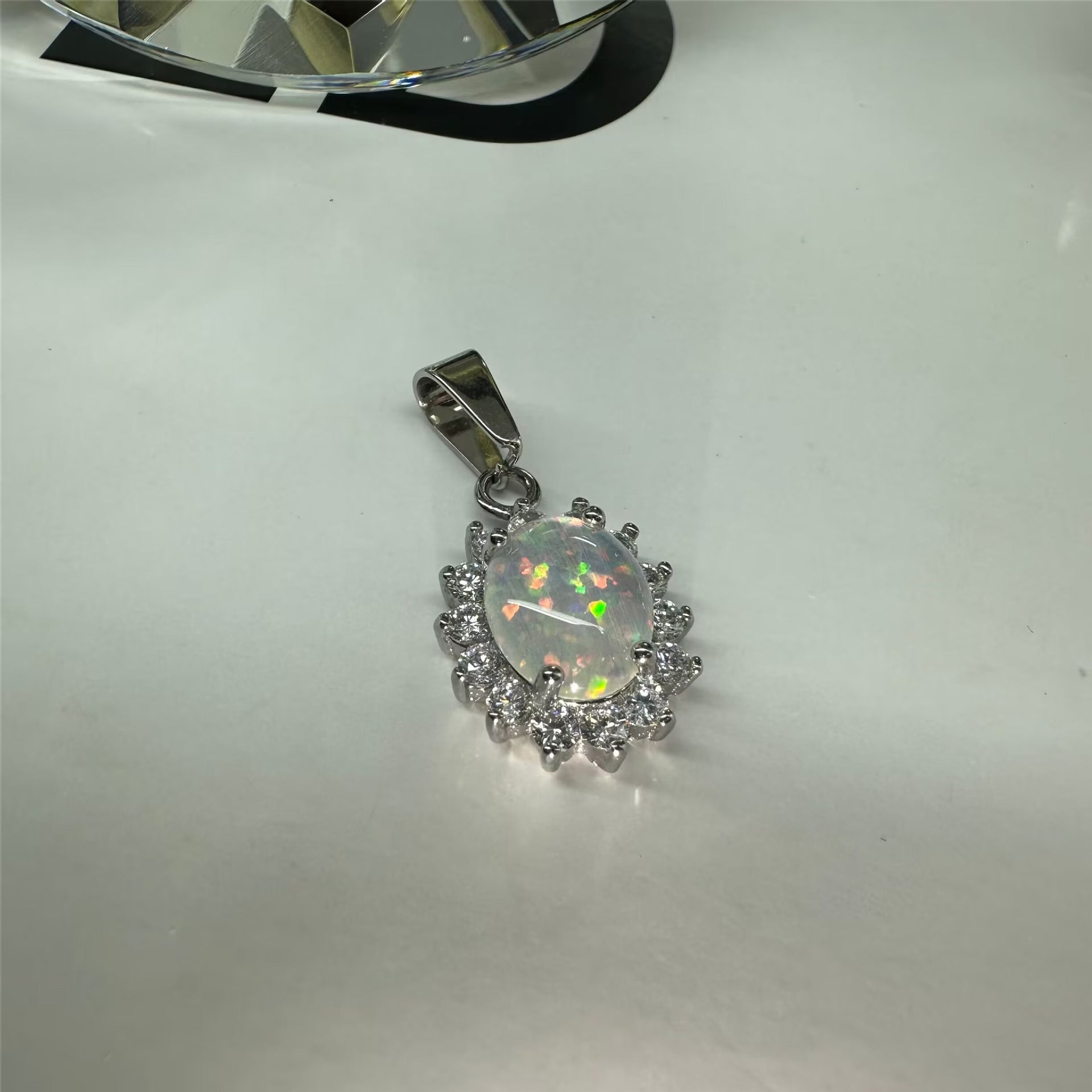 Opal Pendant Born of Butterfly Wings