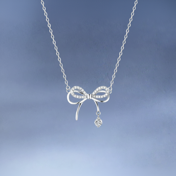 Soft Knot 999 Pure Silver Bow Necklace