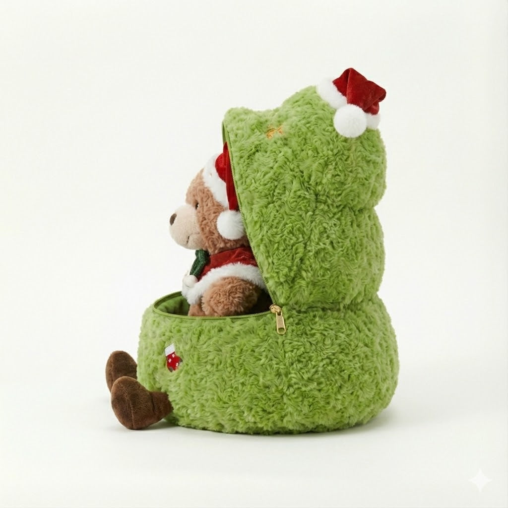 Christmas "Cream Puff" Companion Set with Plush Tree Storage Pocket