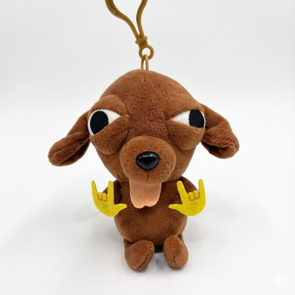 Funny Derpy Chihuahua Plush Keychain – Ugly-Cute Soft Dog Pendant