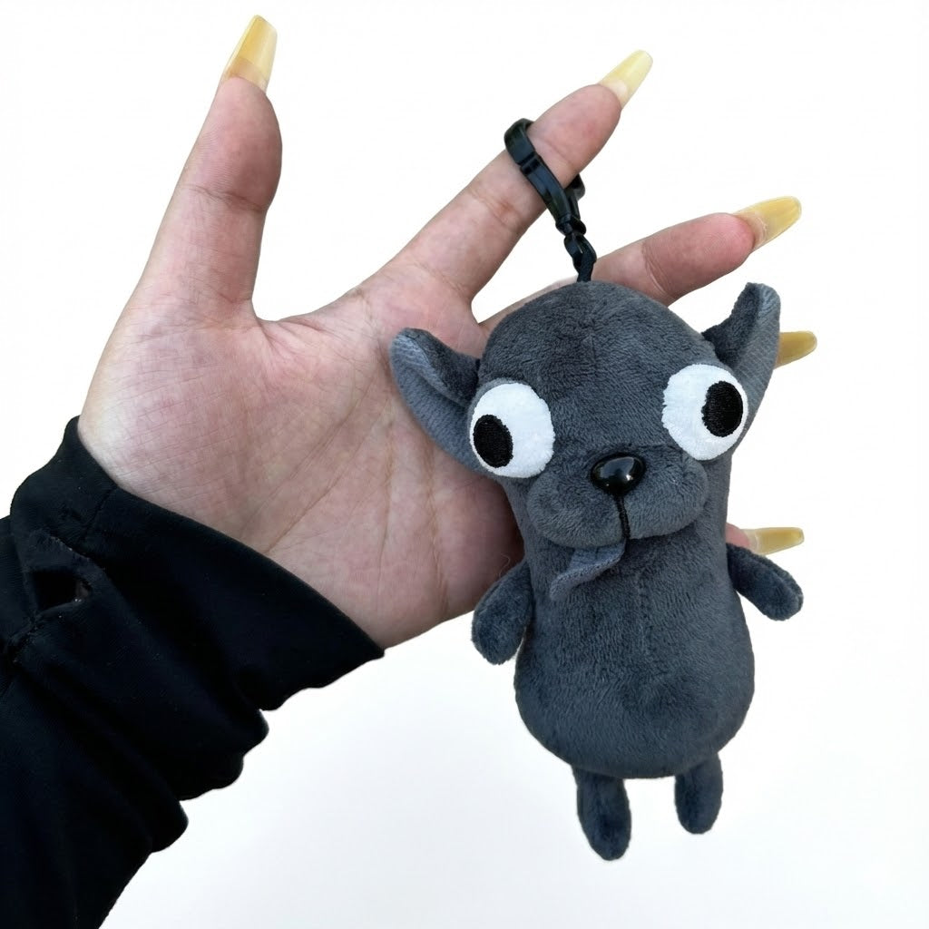 Funny Derpy Chihuahua Plush Keychain – Ugly-Cute Soft Dog Pendant